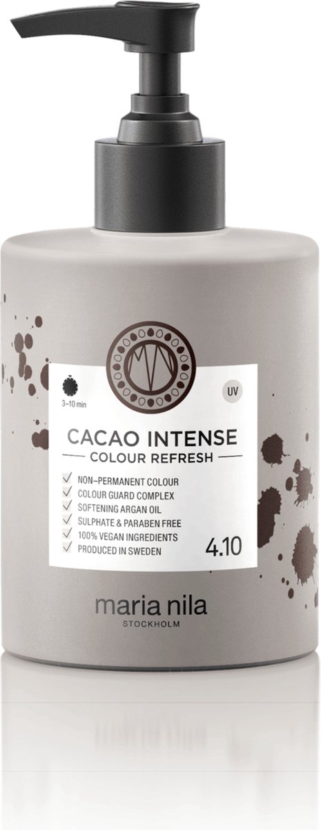 Maria Nila Colour Refresh 300ml - Cacao Intense 4.10 - Voedend kleurenbom masker - Hydrateert en vermindert kroezen voor een zijdezacht en glanzend resultaat