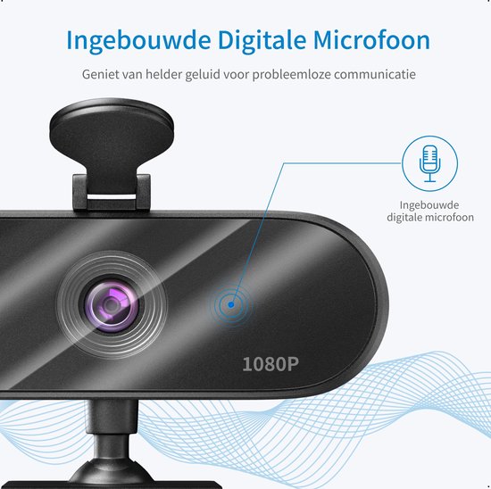 Webcam Voor PC Met Microfoon – Full HD Met 360° Draaibare Camera en Tripod - Avalue