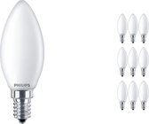 Voordeelpak 10x Philips Klassiek LEDcandle E14 B35 4.3W 827 Mat | Vervangt 40W