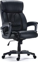 Lowander luxe bureaustoel ergonomisch - verstelbare kantoorstoel met extra dikke kunstleren bekleding en zwenkwielen