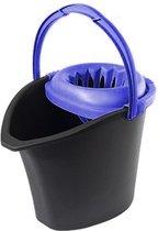 Hega Emmer Met Wringer Rechthoek 14 Liter Zwart/blauw