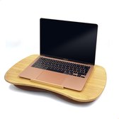 TrueLogic Alpha Bamboe laptopkussen + GRATIS 8GB USB stick - Laptray - Laptoptafel - Laptophouder - Laptopstandaard - Schootkussen - Schoottafel - Bedtafel - Tabletkussen - Minimale schermafmeting: 13 - Maximale schermformaat: 17