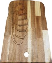 Era Wood - broodplank / hapjesplank - hout - met gravure - afgewerkt met druivenpitolie