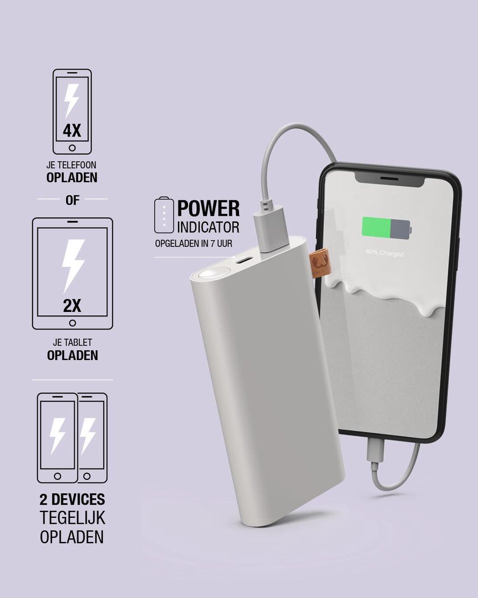 Fresh'n Rebel Powerbank 12000 mAh USB-C Dreamy Lilac - Power bank - LDLC