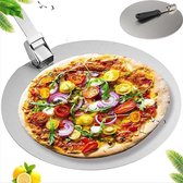 YUGN Pizzaschep 30cm Pizzaspatel - Pizza Schep Rond - RVS - BBQ Accessoires - Oven - Taartschep - Cadeau tip