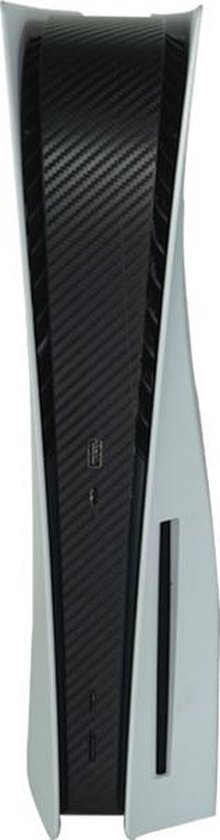 Playstation 5 Mid Skin - Carbon Fiber - Middle Skin - Middenpaneel Sticker - PS5 Accessoires - Carbon Zwart