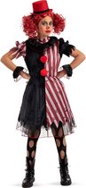 Carnival Toys Verkleedjurk Clown Meisjes Fluweel Zwart/rood Mt 138