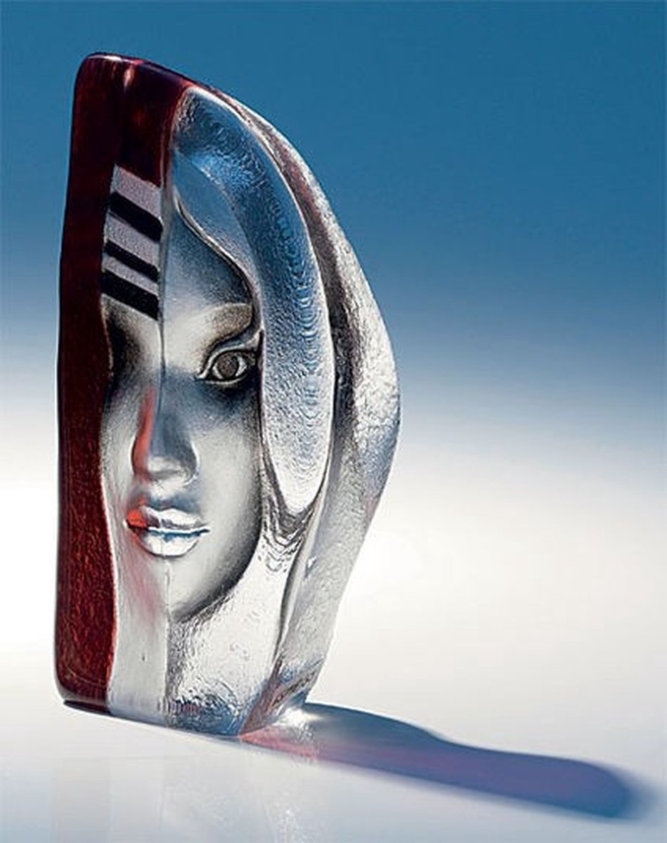Decoratief Beeld - Mats Jonasson Enora (zonnestraal) - Kristal - Zimba Arts - Rood - 4 X 10 Cm