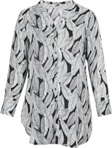 Promiss - Female - Tuniek in viscose met blad- en verenprint  -