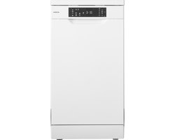 Inventum VVW4530AW smalle vaatwasser - 10 couverts - 45 cm breed - Bestekmand - 6 programma’s - Startuitstel - Energielabel D - Vrijstaand - Wit