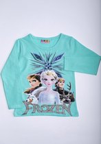 Elsa Meisjesblouse met lange mouwen Aqua 5-6 Jaar