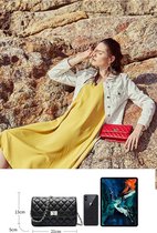 Leer dames tas, Bolsas femininas, Kleine schoudertas met  6 kredietkaart vakjes, Fashion women shoulder bag, Rood