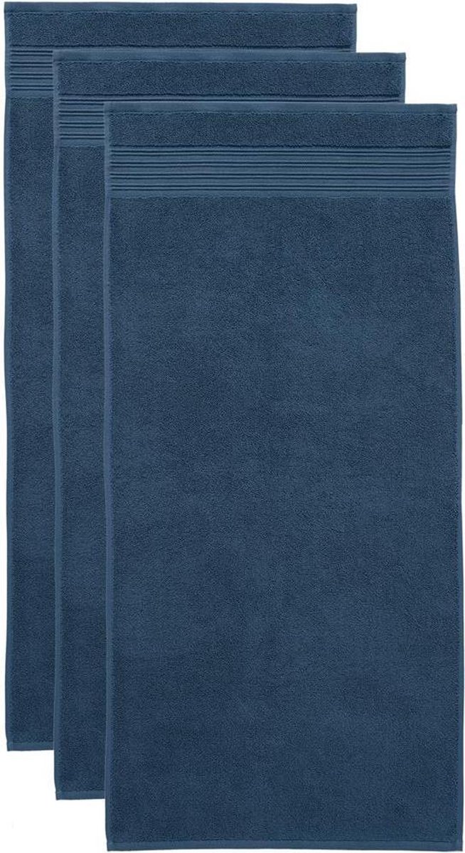 Beddinghouse Sheer set van 3 Handdoeken - 50x100 cm - Donker Blauw