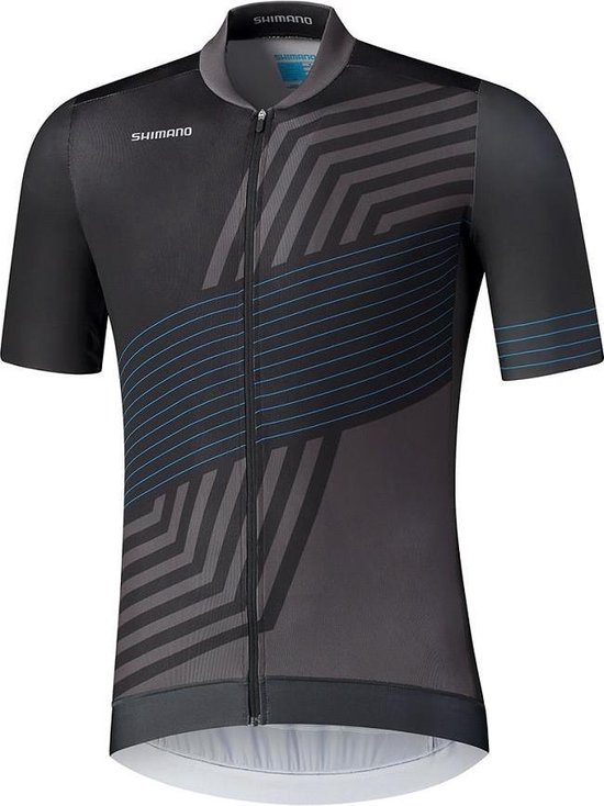 Shimano Kita Fietsshirt MTB Korte Mouwen Zwart Blauw Heren-XL