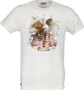 DEELUXE T-shirt met adelaarsprint EAGLES Natural