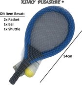 Racket XL - Tennis Set XL - Kinder Tennis Set - Backminton Kit - Blauw