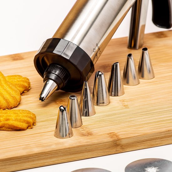 Presse à biscuits et douille à douille en inox Ensemble de 10