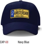 Amsterdam pet/cap zwart met logo zwart