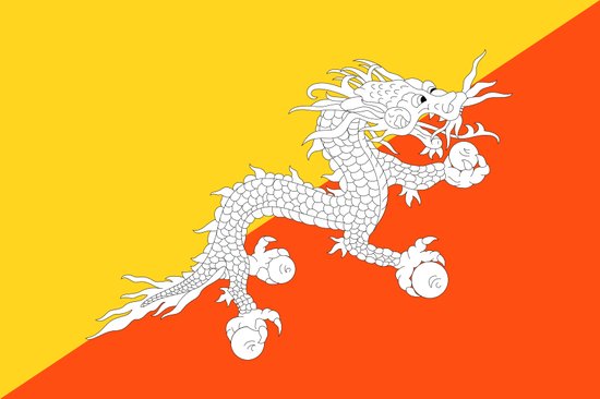 Vlag Bhutan 100x150cm - Spunpoly