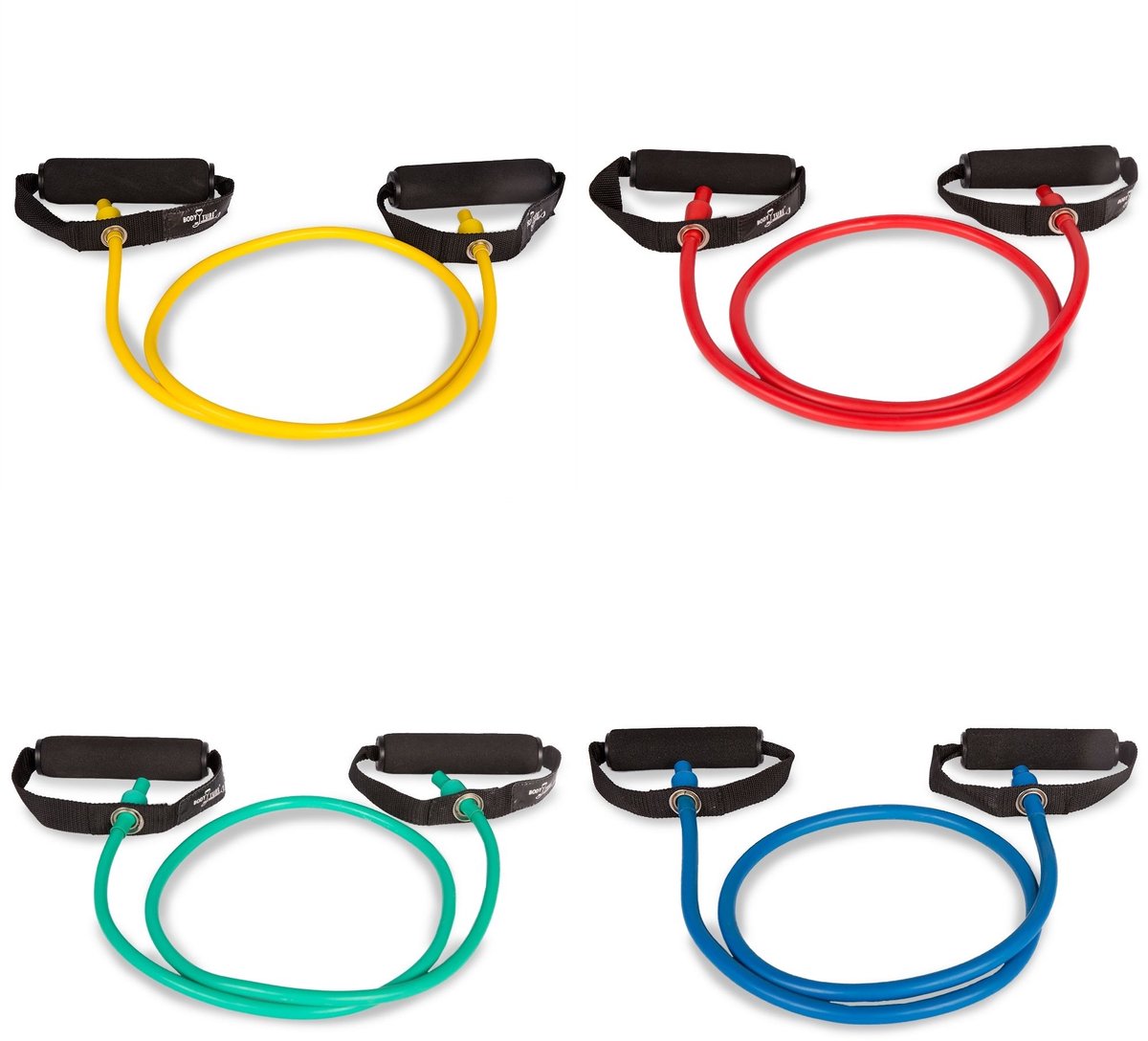 Fitness elastiek set - 4 Weerstanden - Weerstandstubes - Body-Band