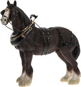 beeld paard Shire donkerbruin 30 cm paardenbeeld