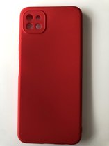 Siliconen back cover case - Geschikt voor Samsung Galaxy A22 5G - TPU hoesje Rood
