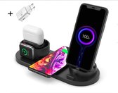 DATO® Wireless Charger - 6 in 1 Qi Charging Dock - iPhone IOS - Android  - Black