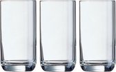 6x Stuks waterglazen/sapglazen transparant 350 ml - Glazen / longdrinkglazen