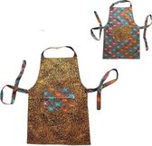 Keukenschort | Perfect cadeau | Schort Fairtrade veelkleurig | Kookschort | Goed doel | Maame Tumi | Handgemaakt in Ghana | Kleurrijk keukenschort met dubbelzijdige print