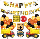 Feestpakket - Feest Set - Verjaardagsfeest - Versiering Set - Viering - Happy Birthday - Party Set - Set Up - Servies - Mes Vork - Bordje - Banier - Speelgoed - Cadeautasje - Rietje - Versieren - Decoration - Engineering Thema - Engineering Theme