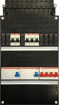 ABB Groepenkast 3fase 1x4p HS  2x4p Aardlekschakelaars 5 Automaten