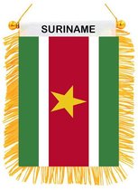 Auto accessories - Auto accessories interieur - Surinaamse auto banner - Surinaamse auto flag 10x15cm