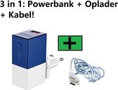 2 in 1 Powerbank 2600 MAH en Oplader met iPhone Kabel - 1 Meter | Oplaadstekker en Powerbank gecombineerd met iPhone Kabel | Compact | Premium USB Power Oplader met iPhone Kabel - Geschikt vo