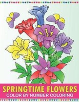 springtime flowers color by number coloring