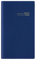 Brepols Agenda 2022 - Brepols - Interplan - GENOVA + ABC - 9 x 16 cm - 1week - 2 pagina's - Blauw - Spiraal