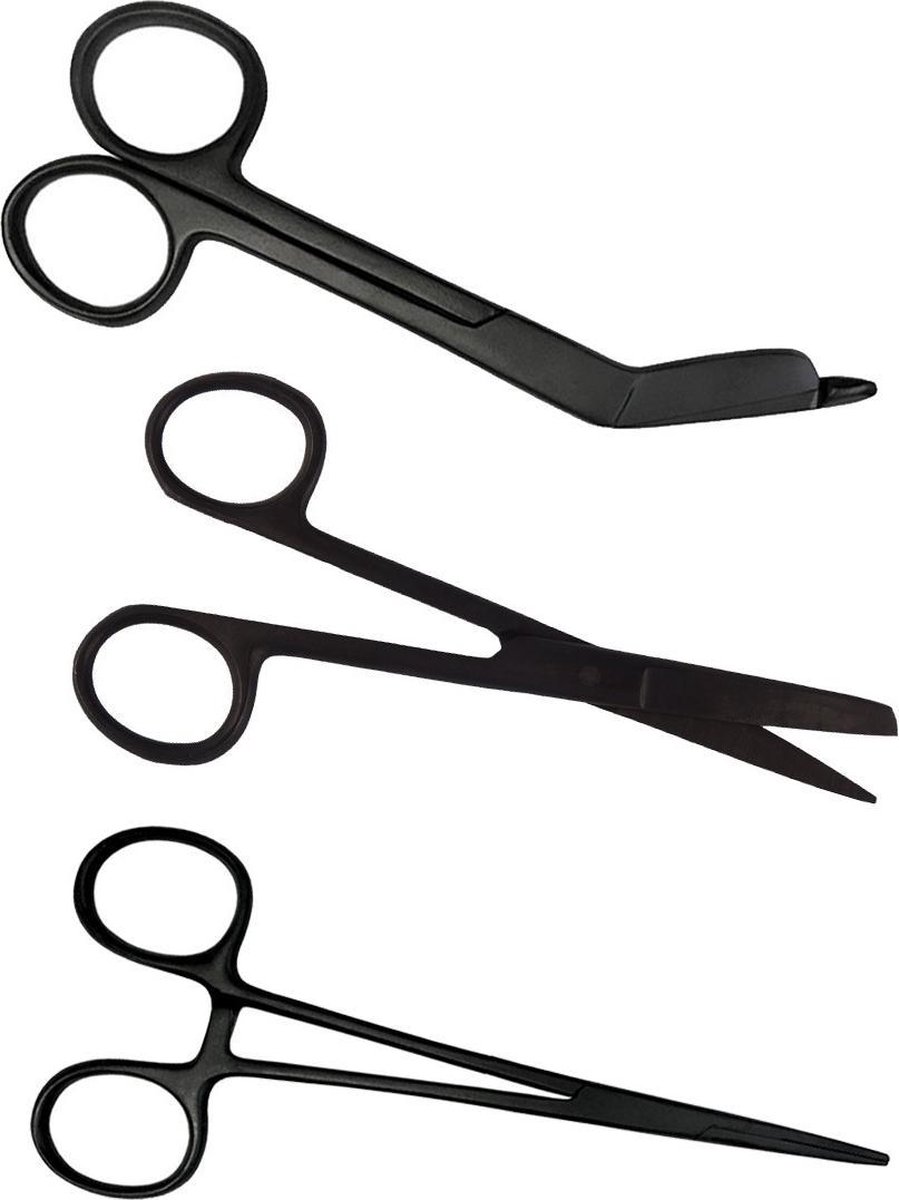 Goedkoopste Verpleegkunde Scharen Set - Matt Black | Zorg - Zuster - Cadeau - Verpleegster - Accessoires