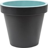 Kitchen & Deco Bloempot / Plantenbak - Antraciet/Pastelgroen - Ø40 x (H)35cm