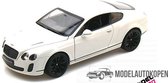 Bentley Continental Supersports (Wit) (22 cm) 1/24 Welly - Modelauto - Schaalmodel - Model auto - Miniatuurauto - Miniatuur autos