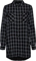 Vero Moda Blouse Vmbumpy L/s Oversize Shirt Ga 10255547 Black/ Snow White Dames Maat - S