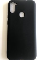 Siliconen back cover case - Geschikt voor Samsung Galaxy A11 - TPU hoesje zwart
