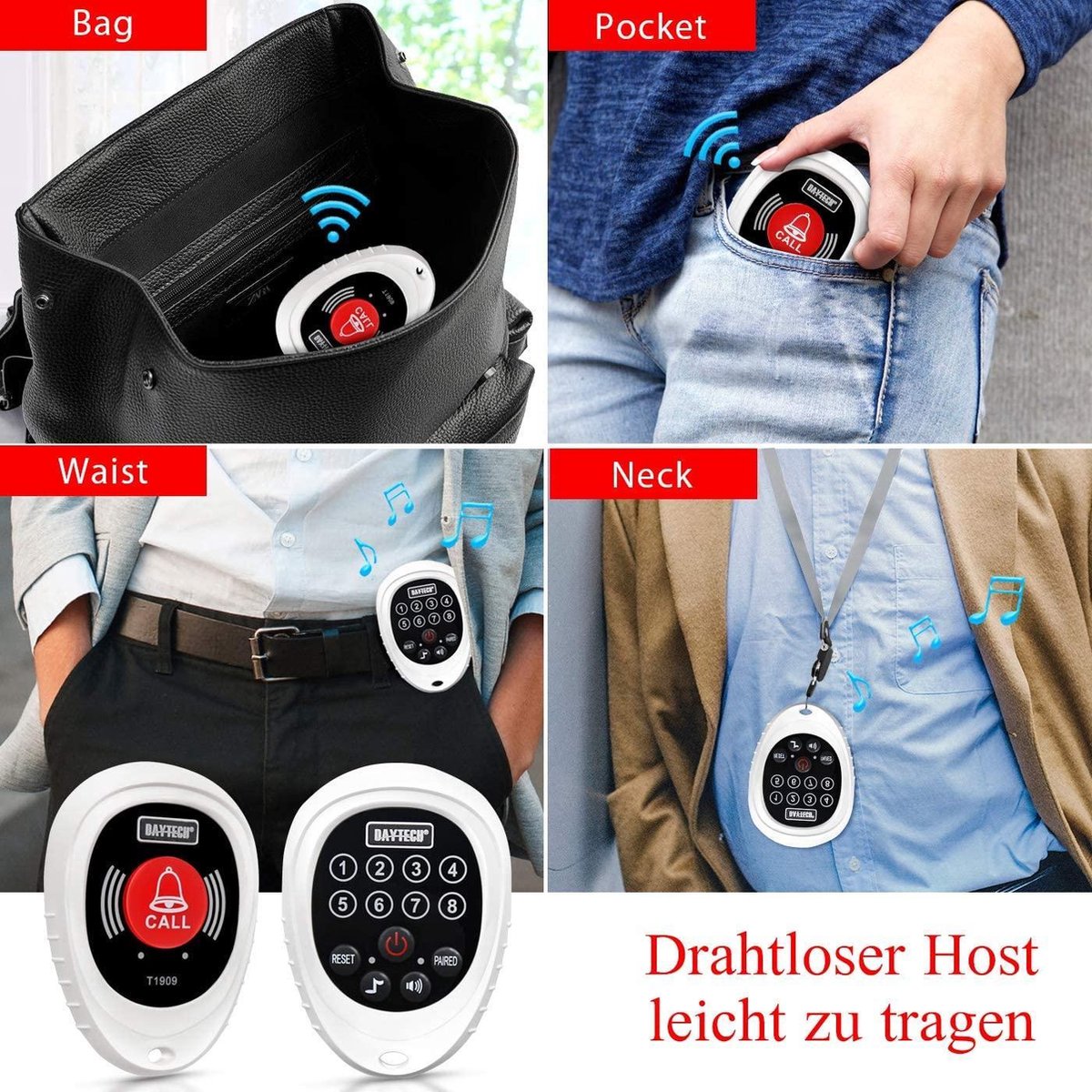 Haus Wireless mobiel alarm noodoproep knop plug-in versie