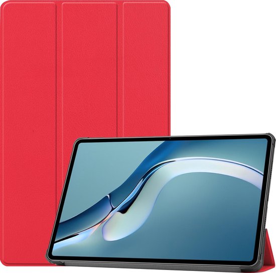 Tablet hoes geschikt voor Huawei MatePad Pro 12.6 (2021) - Tri-Fold Book Case - Rood
