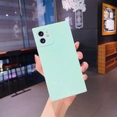 Effen kleur vierkant zacht TPU schokbestendig hoesje voor iPhone 11 (babyblauw)