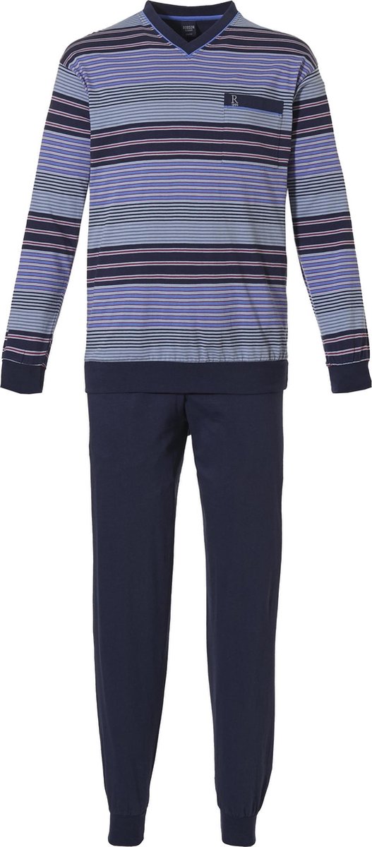 Robson M PY without button Mannen Pyjamaset - Donkerblauw - Maat 56