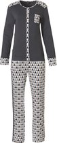 Pastunette Deluxe Neutrals doorknoop Vrouwen Pyjamaset - Grey - Maat 38