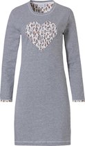 Pastunette Broken Heart Vrouwen Nachthemd - Grey - Maat 46