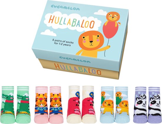 Oddsocks - Sokken - Babysokken -Hullabaloo - 1-2 jaar - 5 Paar - Cadeaudoos