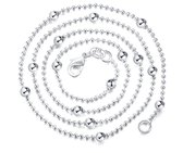 Ketting dames | ketting dames zilver 925 | zilveren dames ketting | ketting met bolletjes | cadeau voor vrouw |