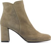 Stefano Lauran Enkellaarsjes Dames / Laarzen / Damesschoenen - Suède - S1062 - Taupe - Maat 37