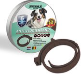 100% natuurlijke vlooienband - voor honden - BRUIN -  30-40 kg - vlooien en teken - zonder schadelijke pesticiden - veilig voor mens en dier - hondenbandje - geur halsband